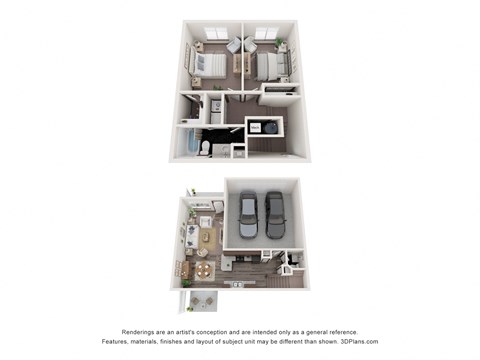 a bedroom with a bed and a chair in a small room